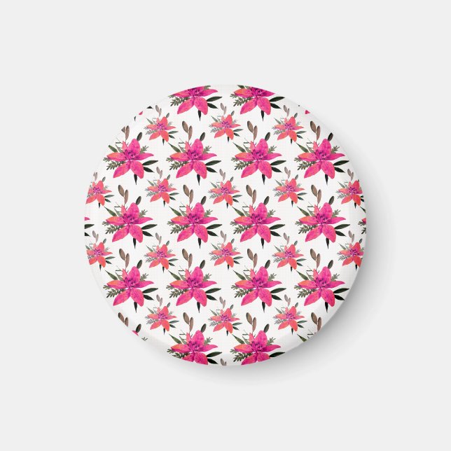 rosa Muster-Design-29500 Magnet (Vorne)