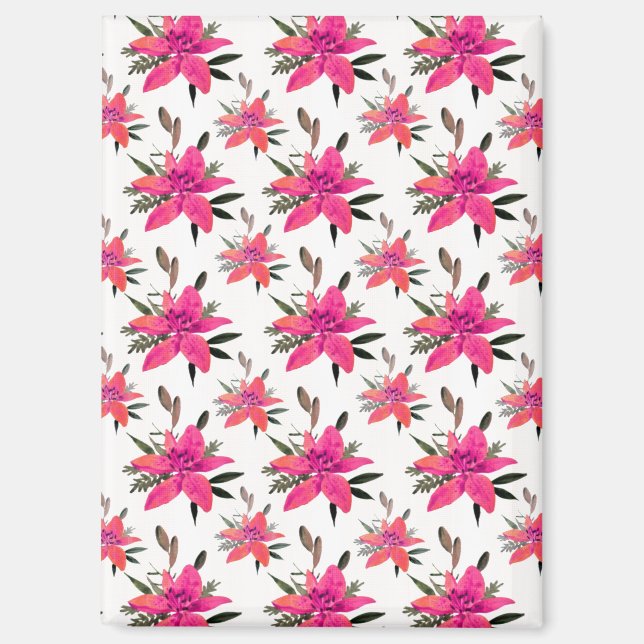 rosa Muster-Design-29500 Magnet (Vorderseite)