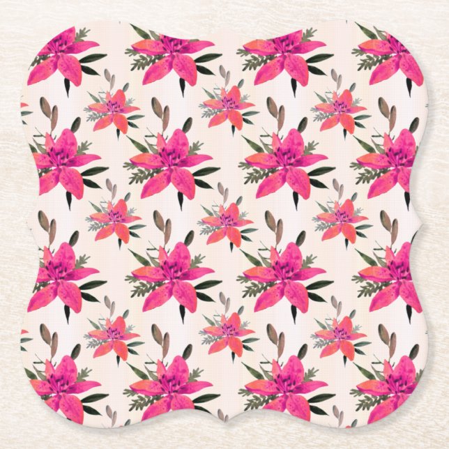 rosa Muster-Design-29500 Untersetzer (Vorderseite)