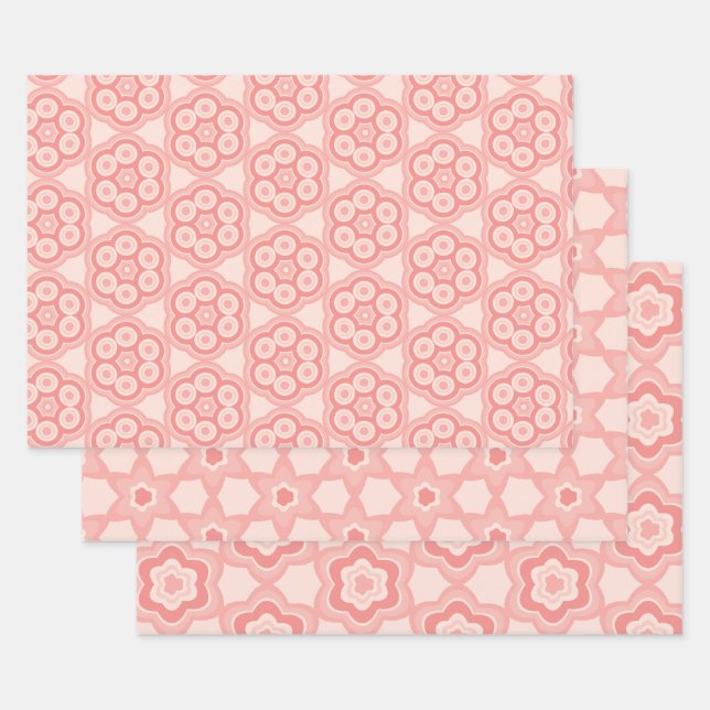 rosa Muster Geschenkpapier Set (Set)