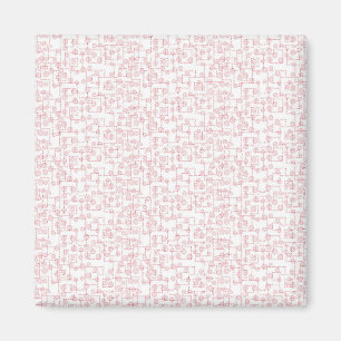 Rosa Muster Magnet Geometrisch Minimal Modern