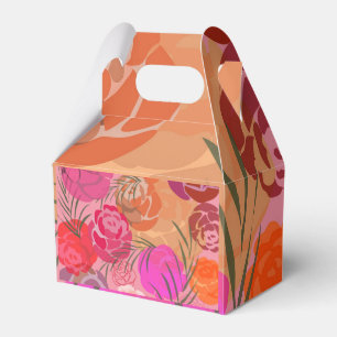 Rosa Muster mit Blume und Pflanze Geschenkschachtel