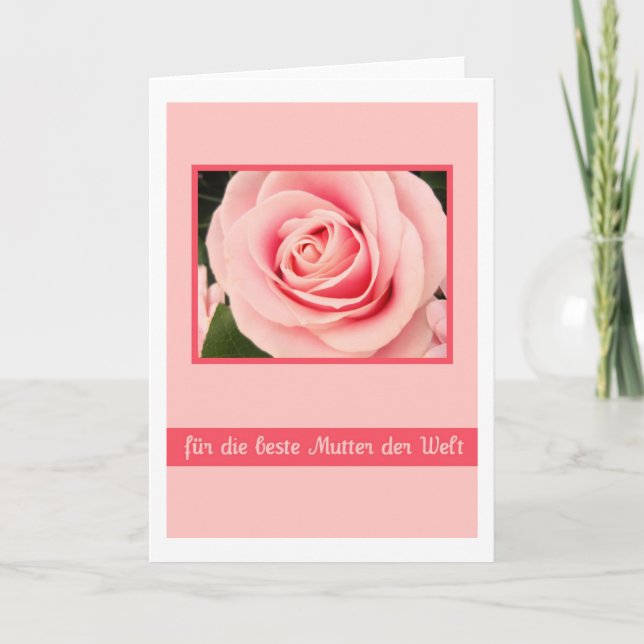 Rosa Mutter Rose Grußkarte Karte (Vorderseite)