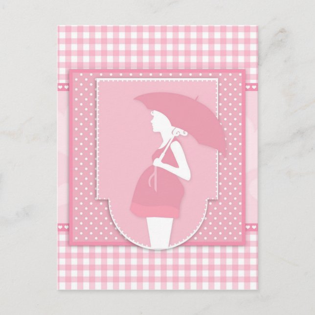 rosa Mutterschaft Postkarte (Vorderseite)