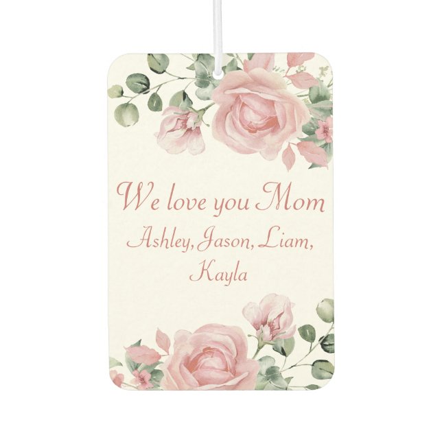 Rosa-Muttertag Autolufterfrischer (Vorderseite)