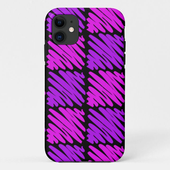 Rosa-n-Lila Squiggles Case-Mate iPhone Hülle (Rückseite)