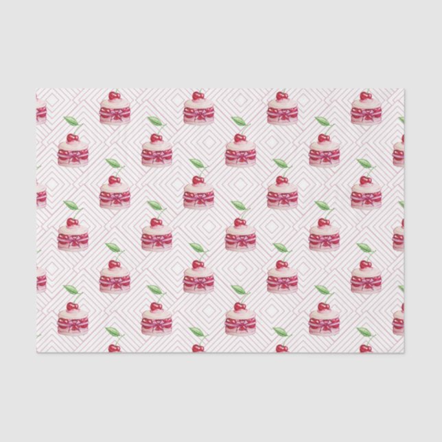 Rosa Nachtisch (Design 79 Pink Serie) Seidenpapier (Vorderseite)