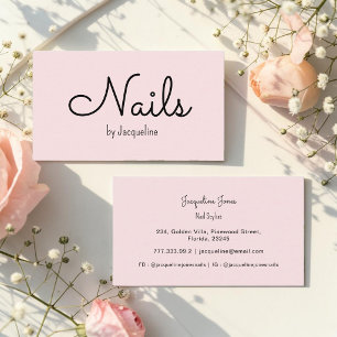 Rosa Nagel-Stylist Einfach Minimal Visitenkarte