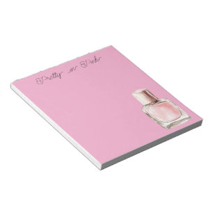 Rosa Nagellack Notizblock