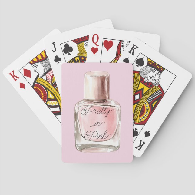 Rosa Nagellack Spielkarten (Rückseite)