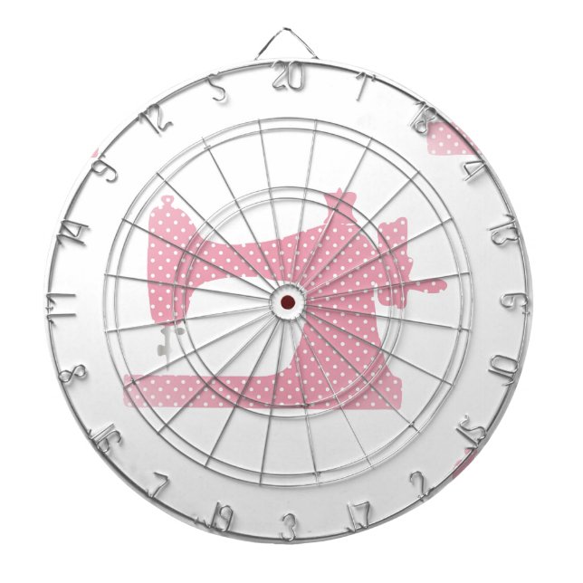 rosa Nähmaschine Dartscheibe (vorne)