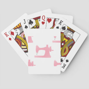 rosa Nähmaschine Spielkarten
