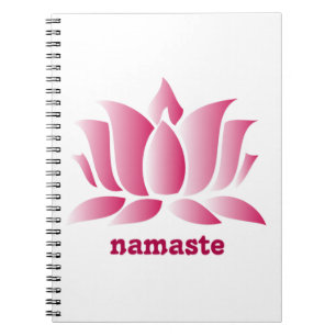 rosa namaste Lotos des Yoga Notizblock