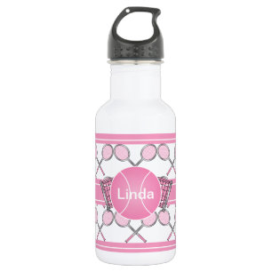 Rosa Name des Tennis-Entwurfs-  DIY Trinkflasche