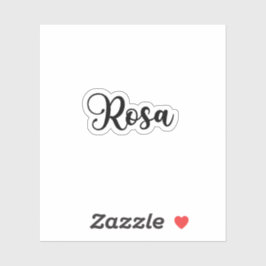 Rosa Name - Handgeschriebene Kalligrafie Aufkleber