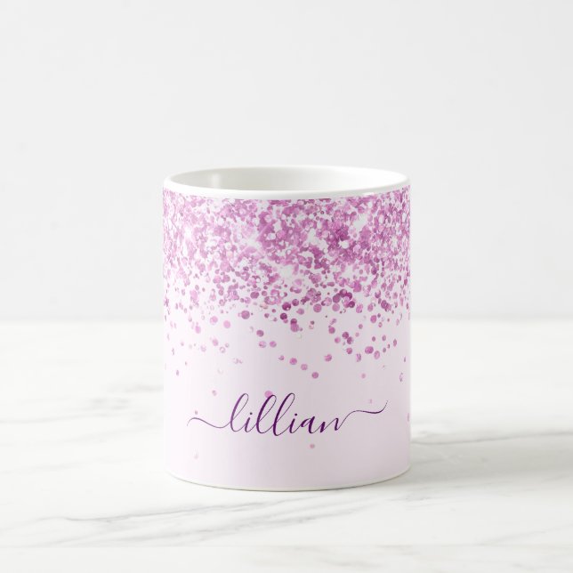 Rosa-Namensskript Kaffeetasse (Mittel)
