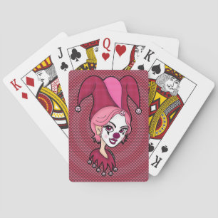 Rosa Narren Spielkarten