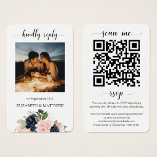 Rosa Navy Foto QR Code Scannen Sie mich UAWG
