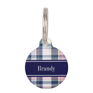 Rosa Navy Green White Preppy Madras N Monogram Tiermarke