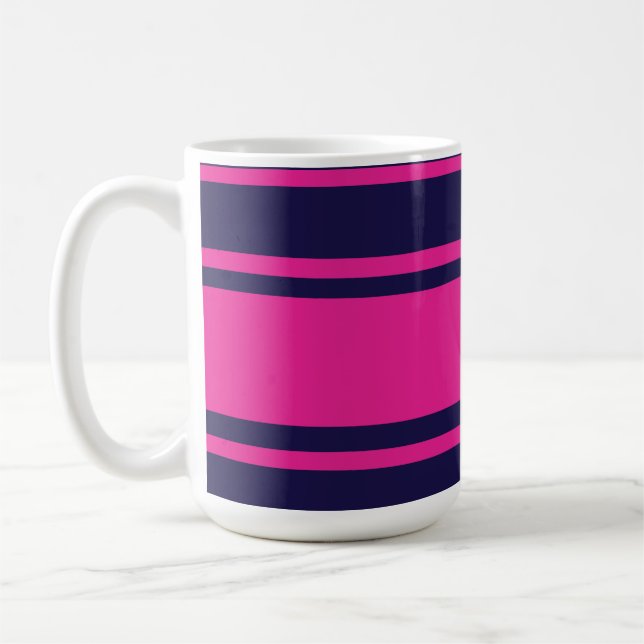 Rosa Navy Streifen Kaffeetasse (Links)