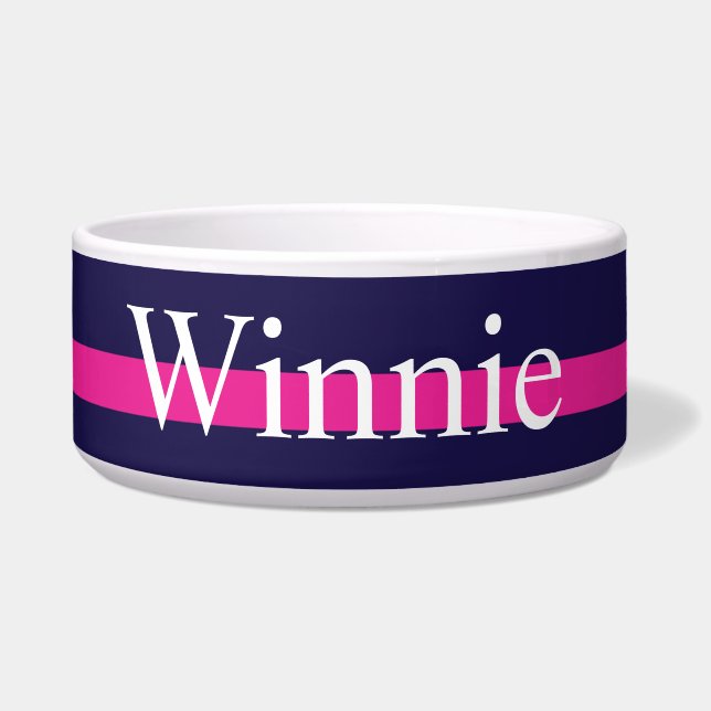 Rosa Navy Streifen Napf (Vorderseite)