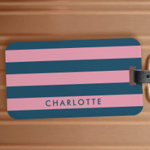 Rosa Navy Strip | Moderner Trendname Preppy Name