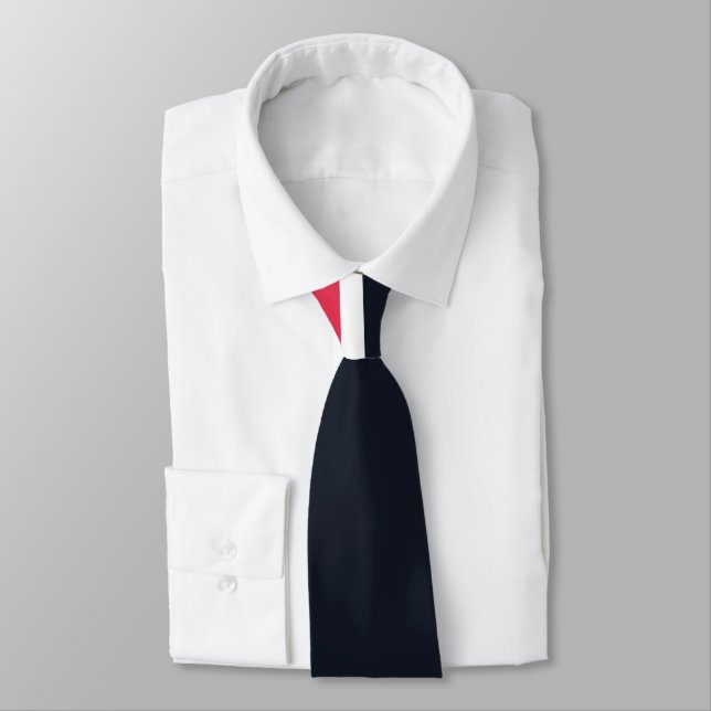 rosa-navy-weiß –dreifarbig rose-navy-white krawatte (Gebunden)