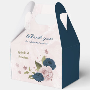 rosa navyblaue Blumen Hochzeit Geschenkschachtel