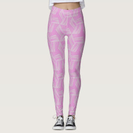 Rosa Nebel Dreamflow Nahtloses Muster Leggings