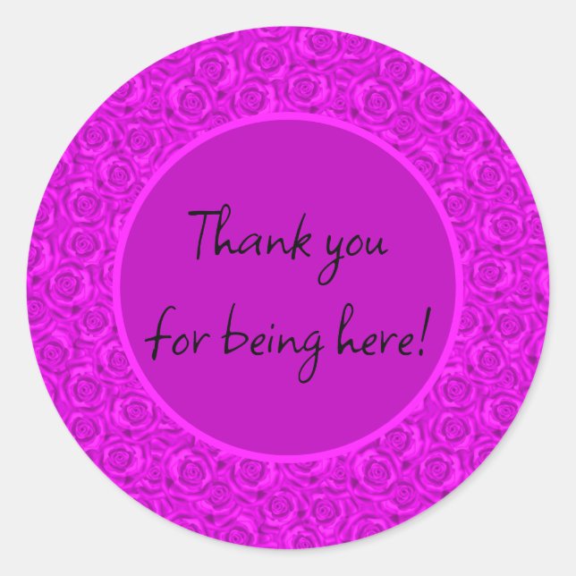 Rosa Nebel Runder Aufkleber (Vorderseite)