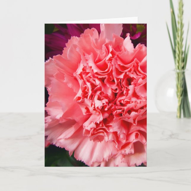 "Rosa Nelke 1." Grußkarte Karte (Vorderseite)