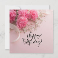Rosa Nelke Blume Happy Birthday