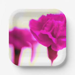 Rosa Nelken-Papierteller Pappteller