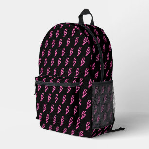 Rosa Neon-Blitz-Muster Bedruckter Rucksack