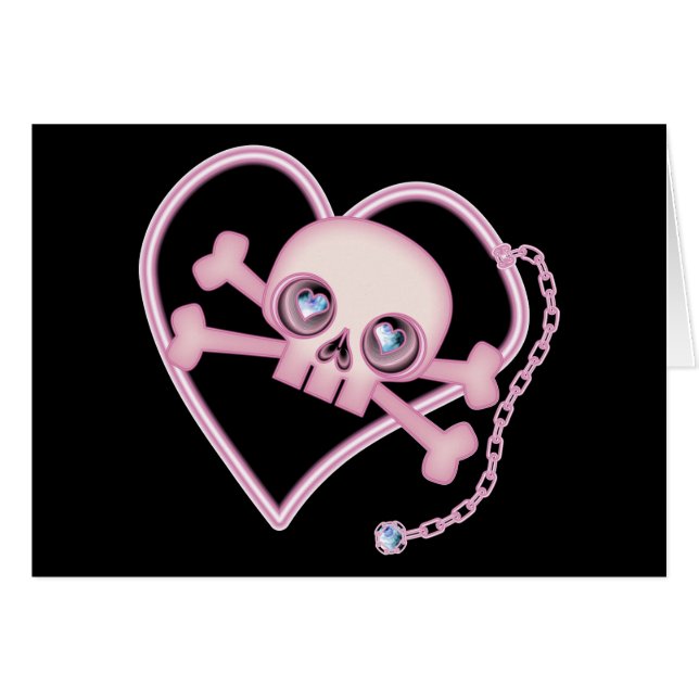 Rosa Neon Skull (Vorderseite (Horizontal))