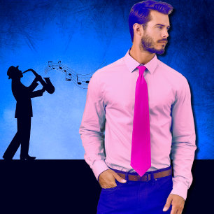 rosa Neonnormallack Krawatte