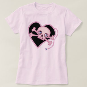 Rosa Neonschädel T-Shirt