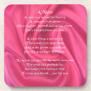Rosa - Nichten-Gedicht Getränkeuntersetzer