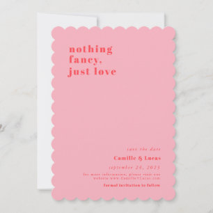 Rosa Nichts extravagant nur Liebe Retro Hochzeit Einladung