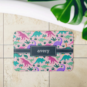 Rosa   Niedlich farbige Dinosaurier Muster Kids Na Badematte