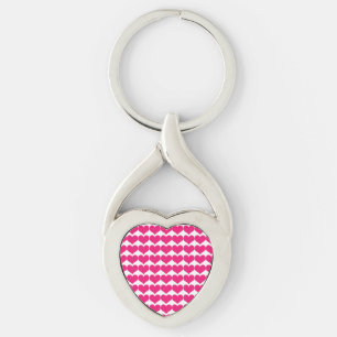 Rosa Niedlich Hearts Muster Metal Schlüsselanhänge Schlüsselanhänger