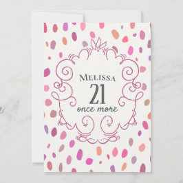 Rosa niedlich über dem einladung