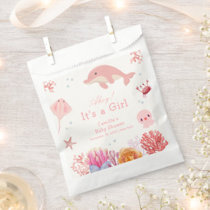 Rosa Niedlich unter dem Meer Dolphin Girl Dusche Geschenktütchen