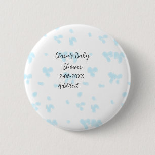 Rosa niedliche Blume Babydusche Aquarell Modernes  Button