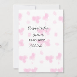 Rosa niedliche Blume Babydusche Aquarell Modernes  Einladung