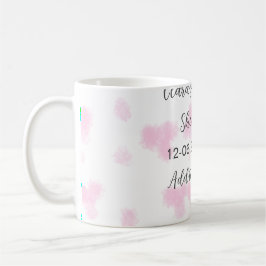 Rosa niedliche Blume Babydusche Aquarell Modernes  Kaffeetasse