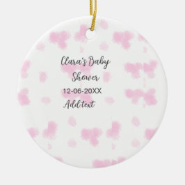 Rosa niedliche Blume Babydusche Aquarell Modernes  Keramik Ornament