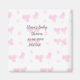 Rosa niedliche Blume Babydusche Aquarell Modernes  Magnet