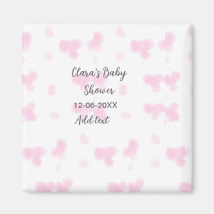 Rosa niedliche Blume Babydusche Aquarell Modernes Magnet