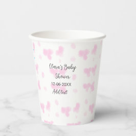 Rosa niedliche Blume Babydusche Aquarell Modernes  Pappbecher